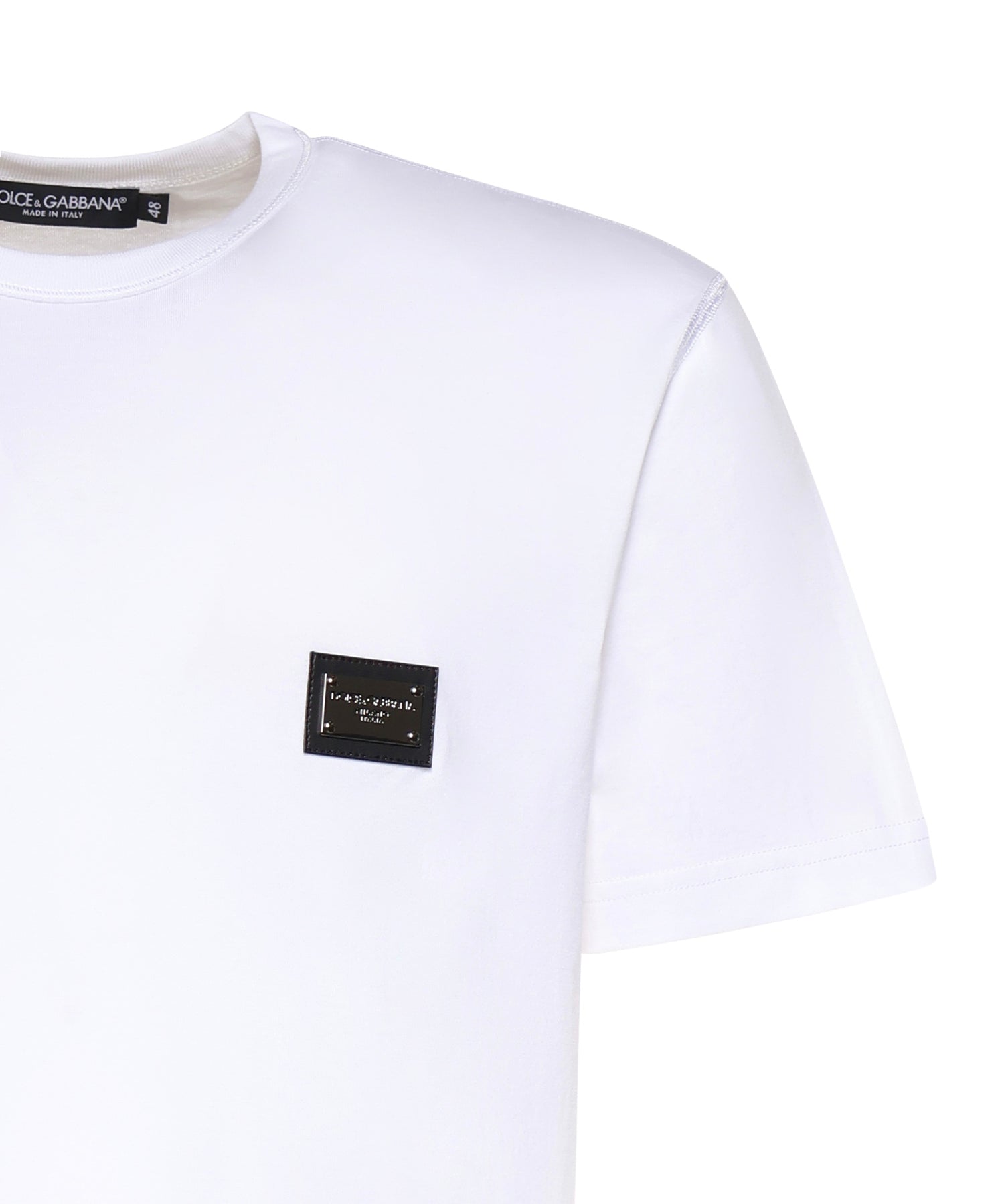 T-shirt in jersey di cotone con logo G8PT1T G7P1BW0800 DOLCE & GABBANA 