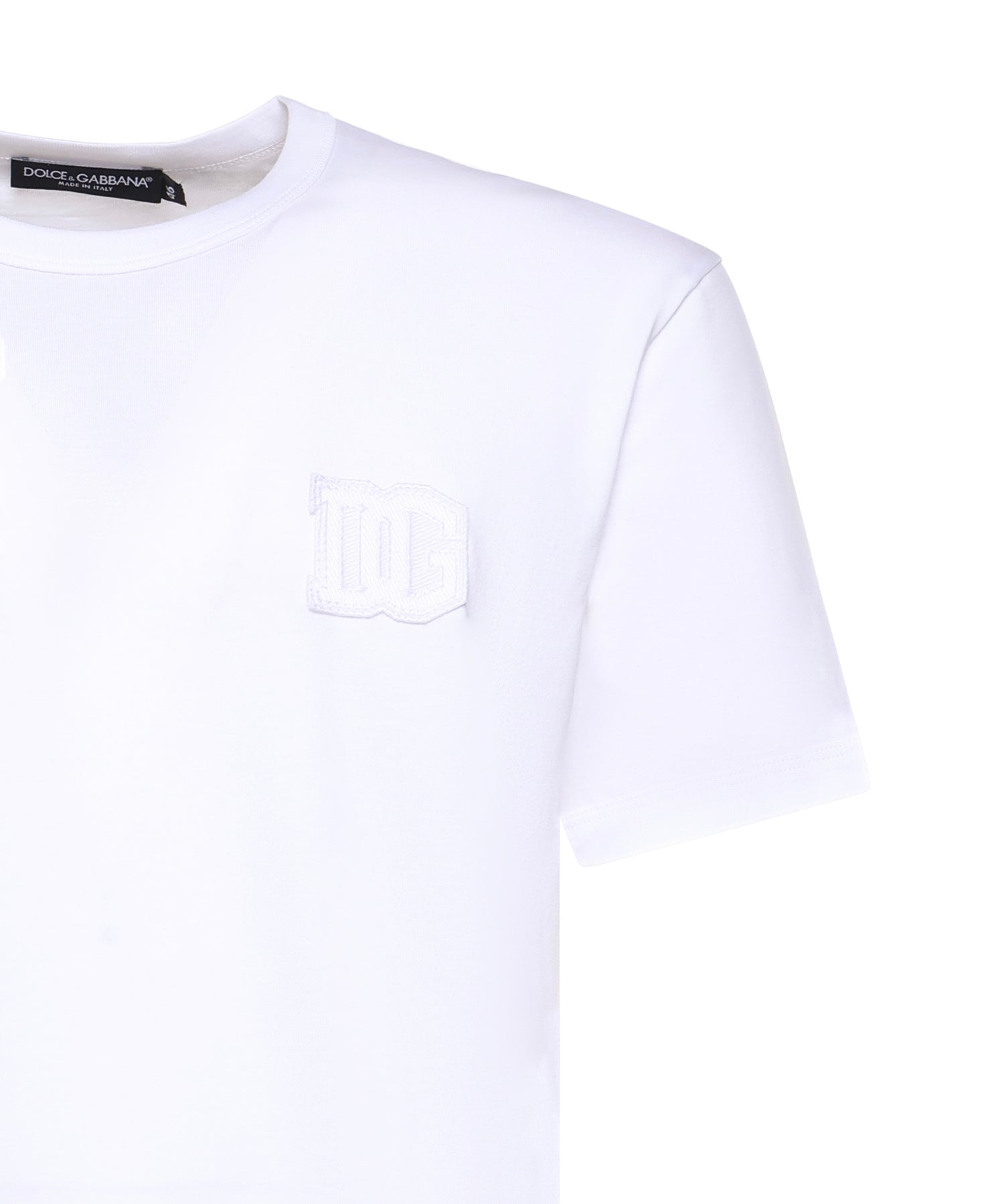 T-shirt in cotone con logo G8PV1Z G7P3NW0800 DOLCE & GABBANA 