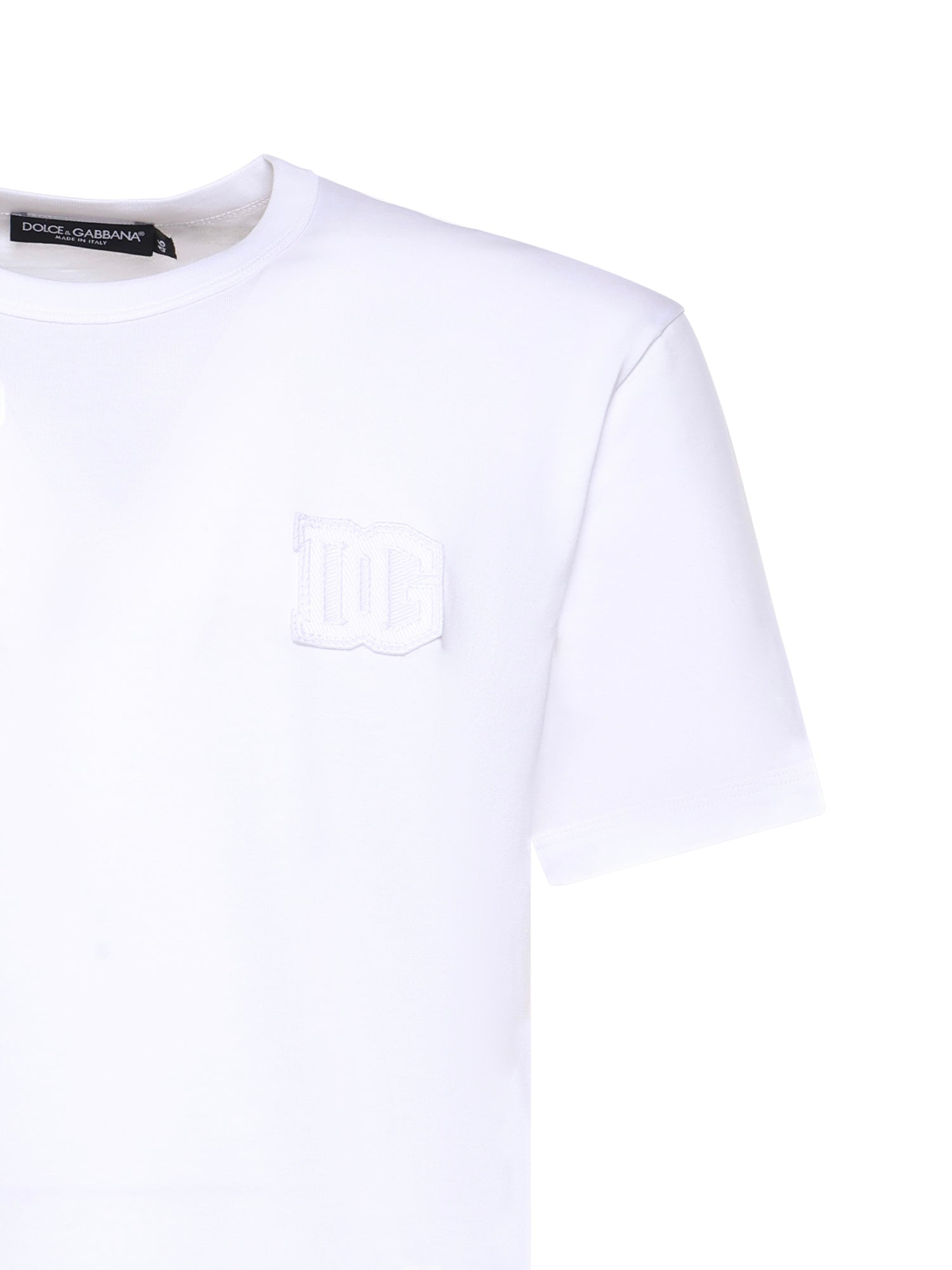 T-shirt in cotone con logo G8PV1Z G7P3NW0800 DOLCE & GABBANA 