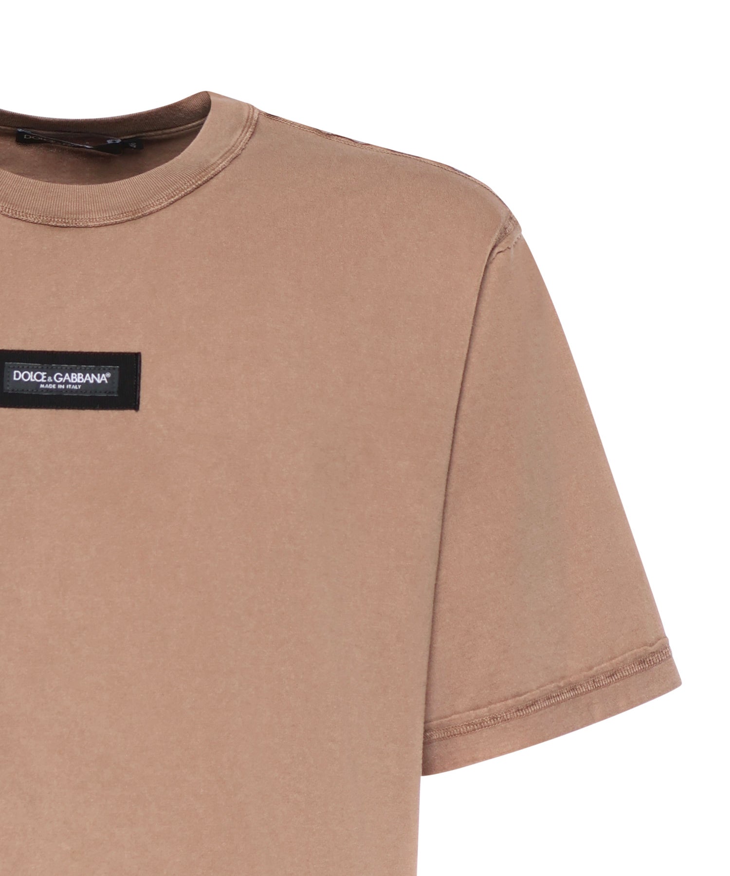 T-shirt in jersey di cotone con logo G8RI4T G7P1OM0672 DOLCE & GABBANA 