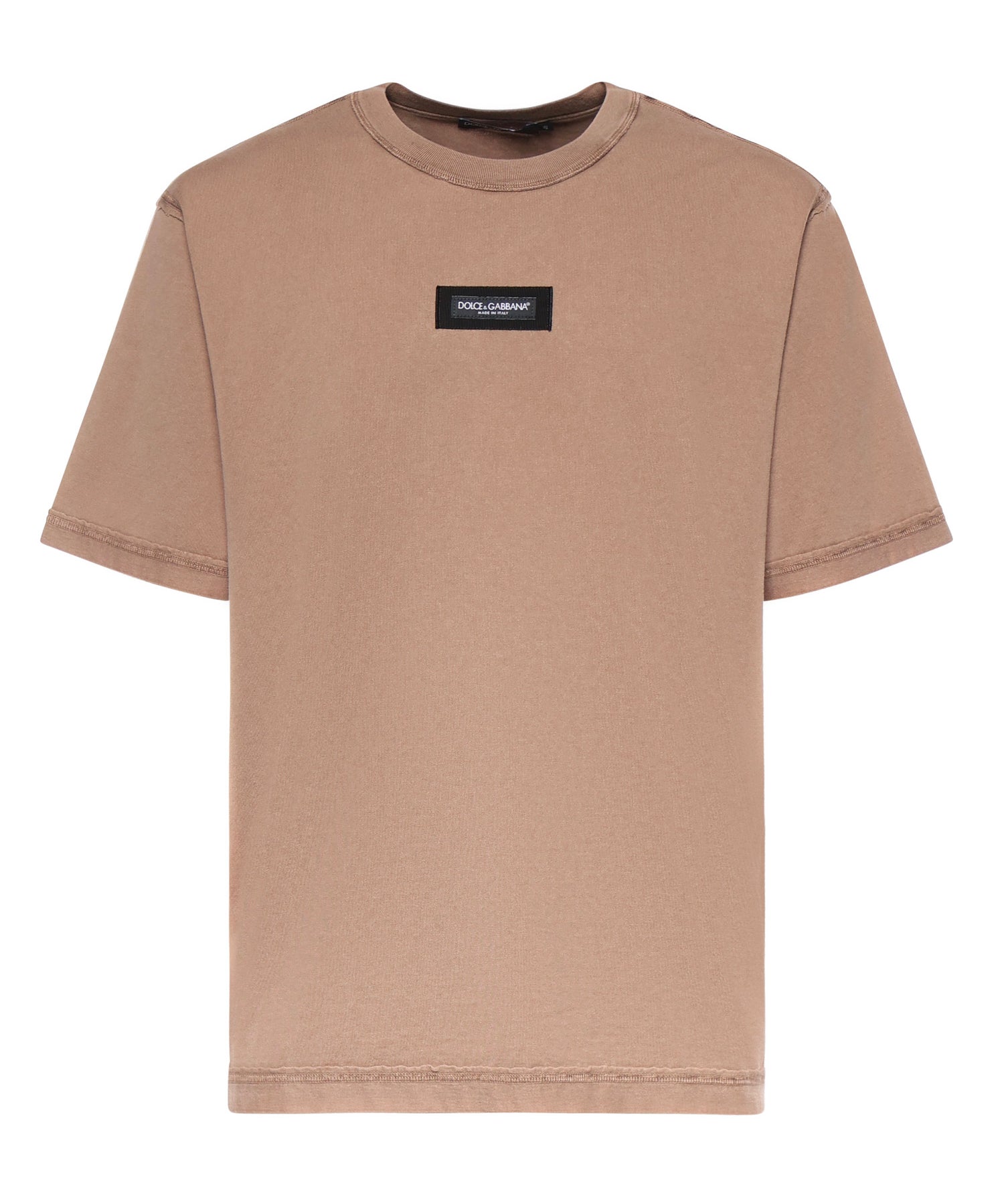 T-shirt in jersey di cotone con logo G8RI4T G7P1OM0672 DOLCE & GABBANA 
