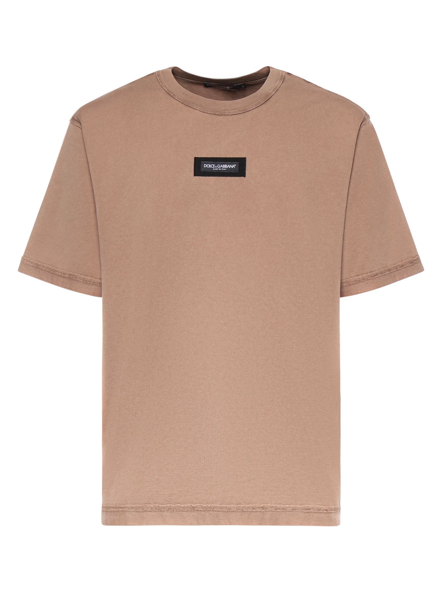 T-shirt in jersey di cotone con logo G8RI4T G7P1OM0672 DOLCE & GABBANA 