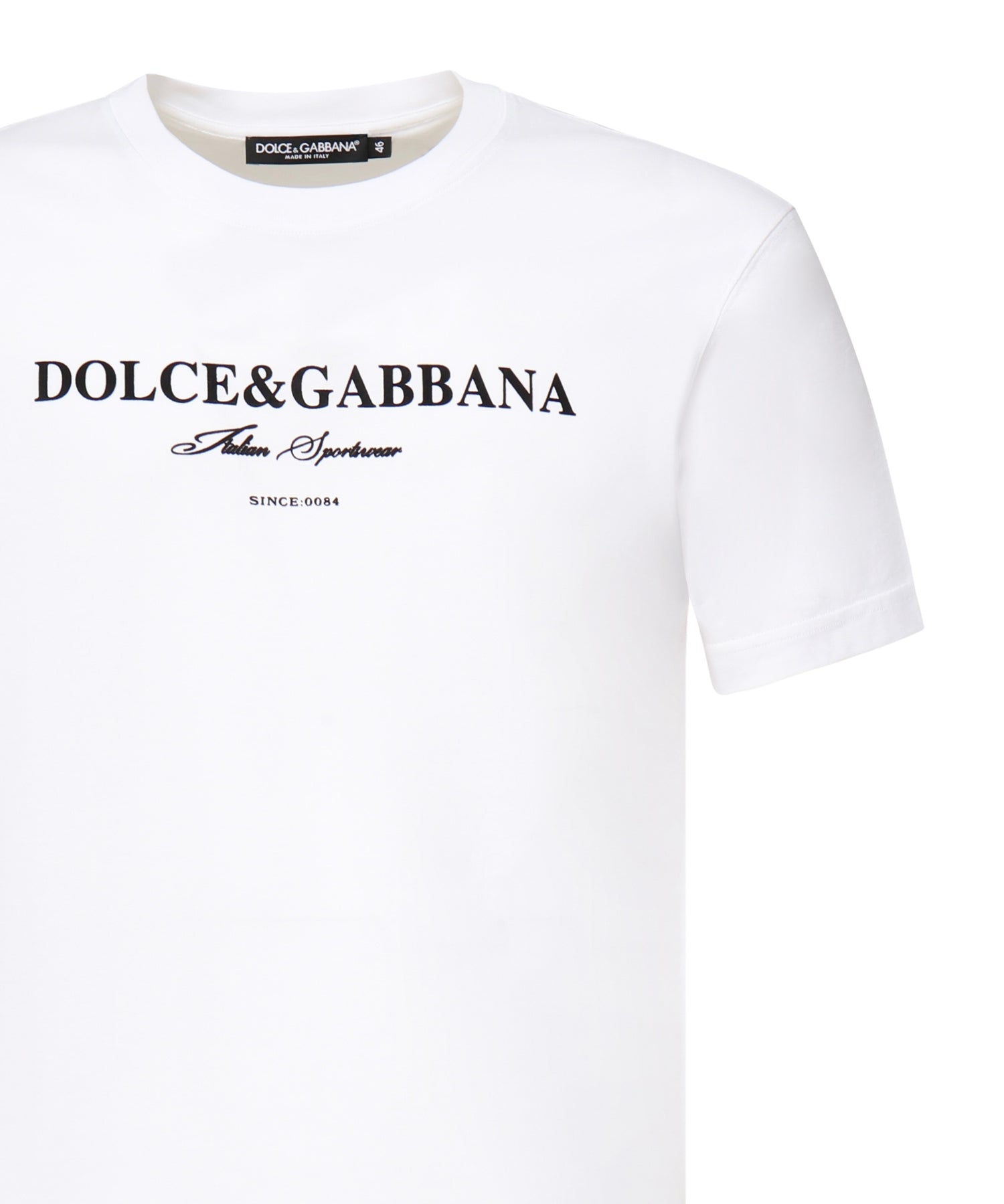 T-shirt con stampa Flock G8RN8T G7O9YW0800 DOLCE & GABBANA 