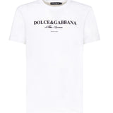 T-shirt con stampa Flock G8RN8T G7O9YW0800 DOLCE & GABBANA 