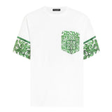 T-shirt con taschino con stampa Maiolica G8SB2T G7NUNW0800 DOLCE & GABBANA 