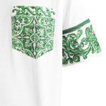 T-shirt con taschino con stampa Maiolica G8SB2T G7NUNW0800 DOLCE & GABBANA 