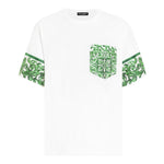 T-shirt con taschino con stampa Maiolica G8SB2T G7NUNW0800 DOLCE & GABBANA 