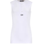 T-shirt Serafino in cotone con logo G8TO9T FU7AVW0800 DOLCE & GABBANA 