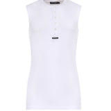 T-shirt Serafino in cotone con logo G8TO9T FU7AVW0800 DOLCE & GABBANA 
