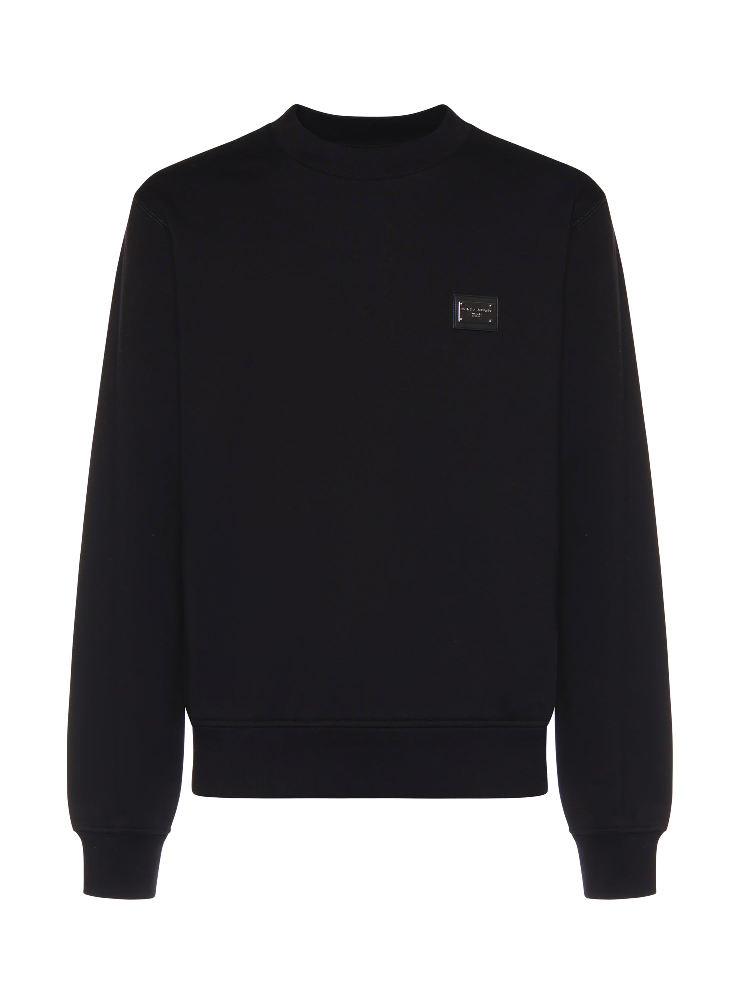Felpa con placca logo in cotone G9ABJT G7P1CN0000 DOLCE & GABBANA 