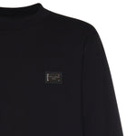 Felpa con placca logo in cotone G9ABJT G7P1CN0000 DOLCE & GABBANA 