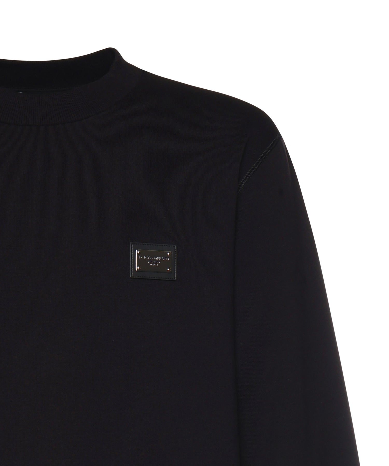 Felpa con placca logo in cotone G9ABJT G7P1CN0000 DOLCE & GABBANA 