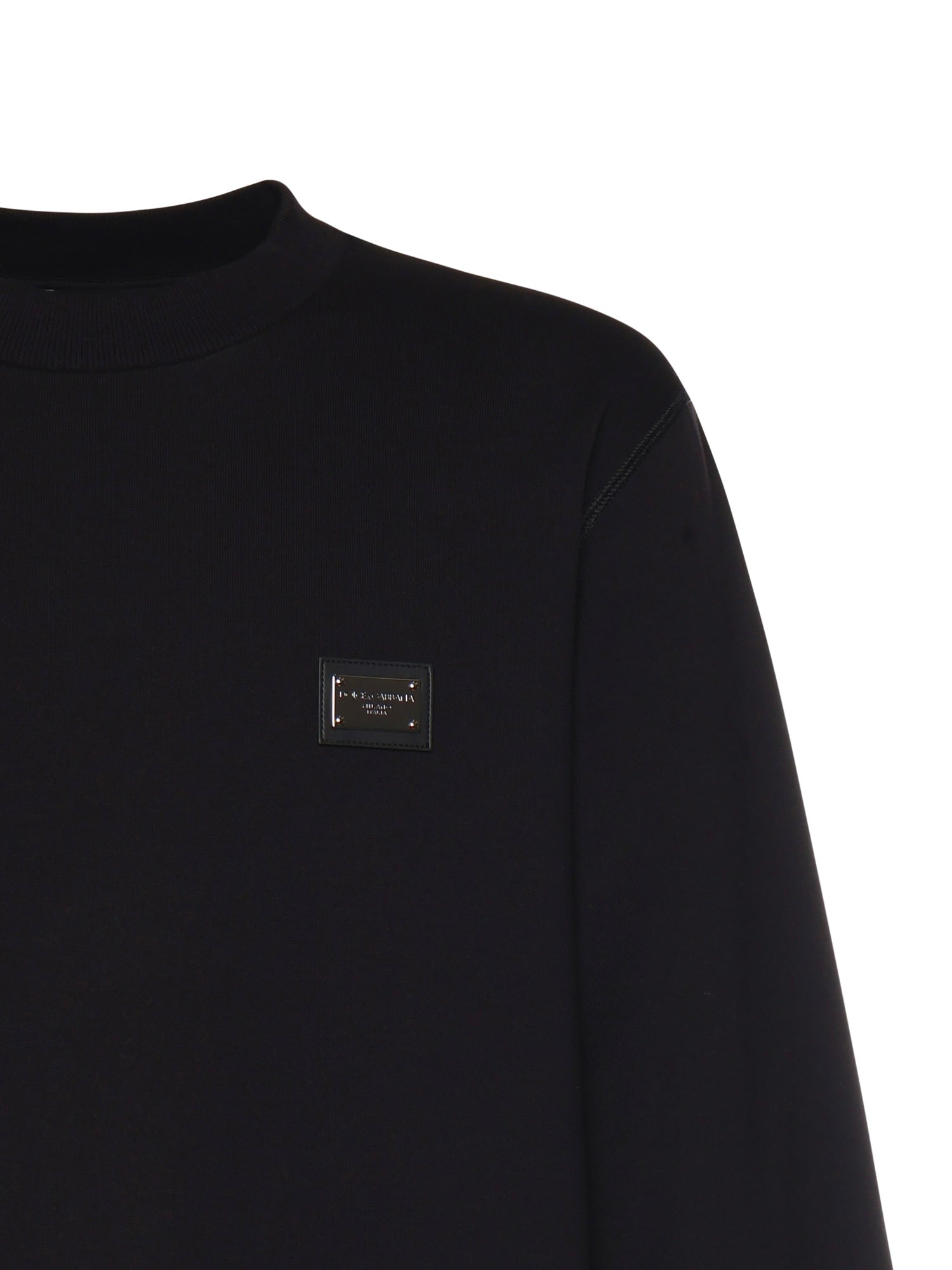 Felpa con placca logo in cotone G9ABJT G7P1CN0000 DOLCE & GABBANA 