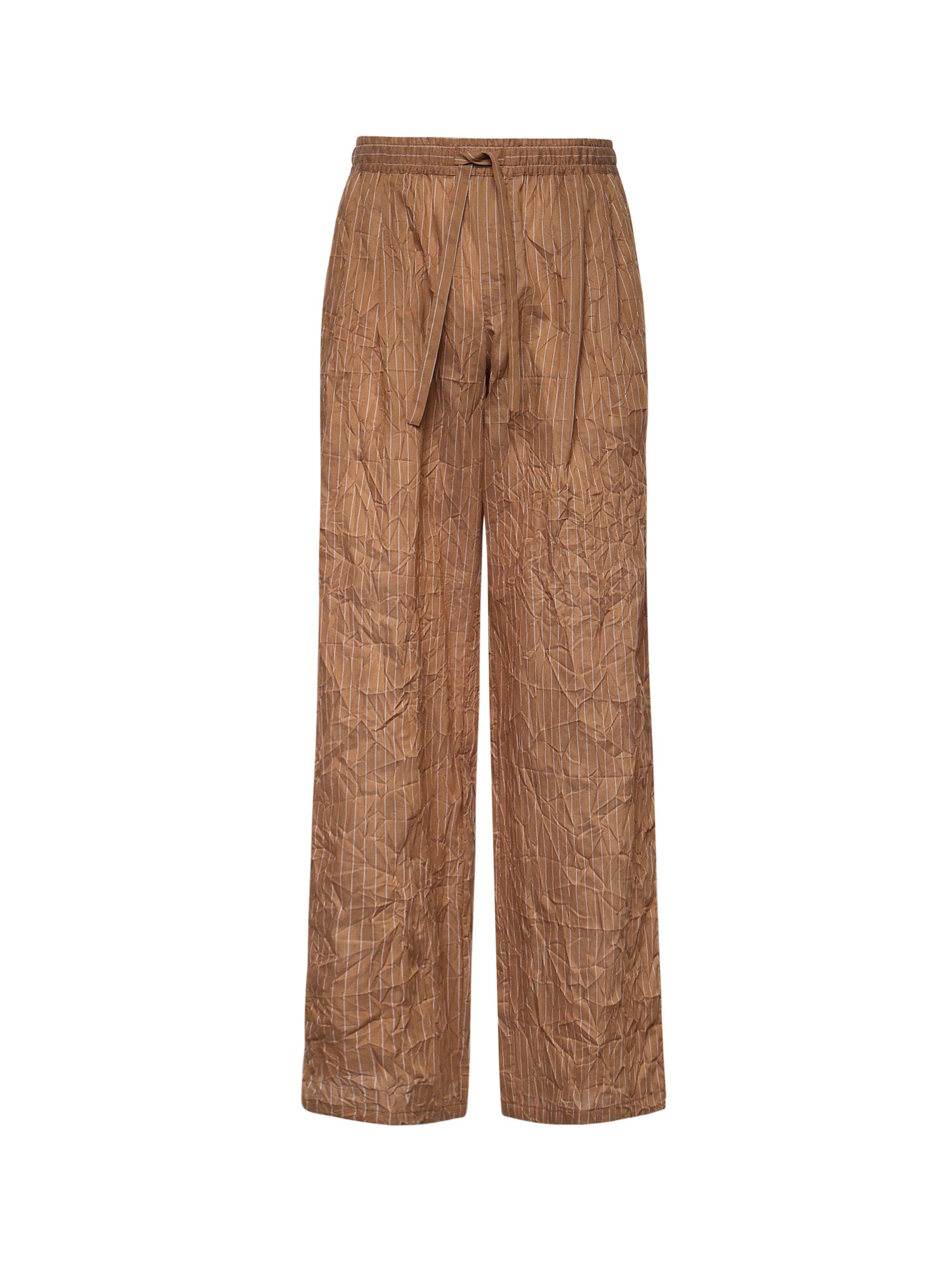 Pantaloni vanity in tessuto rigato froissé GP1N9T FBMFTS8054 DOLCE & GABBANA 