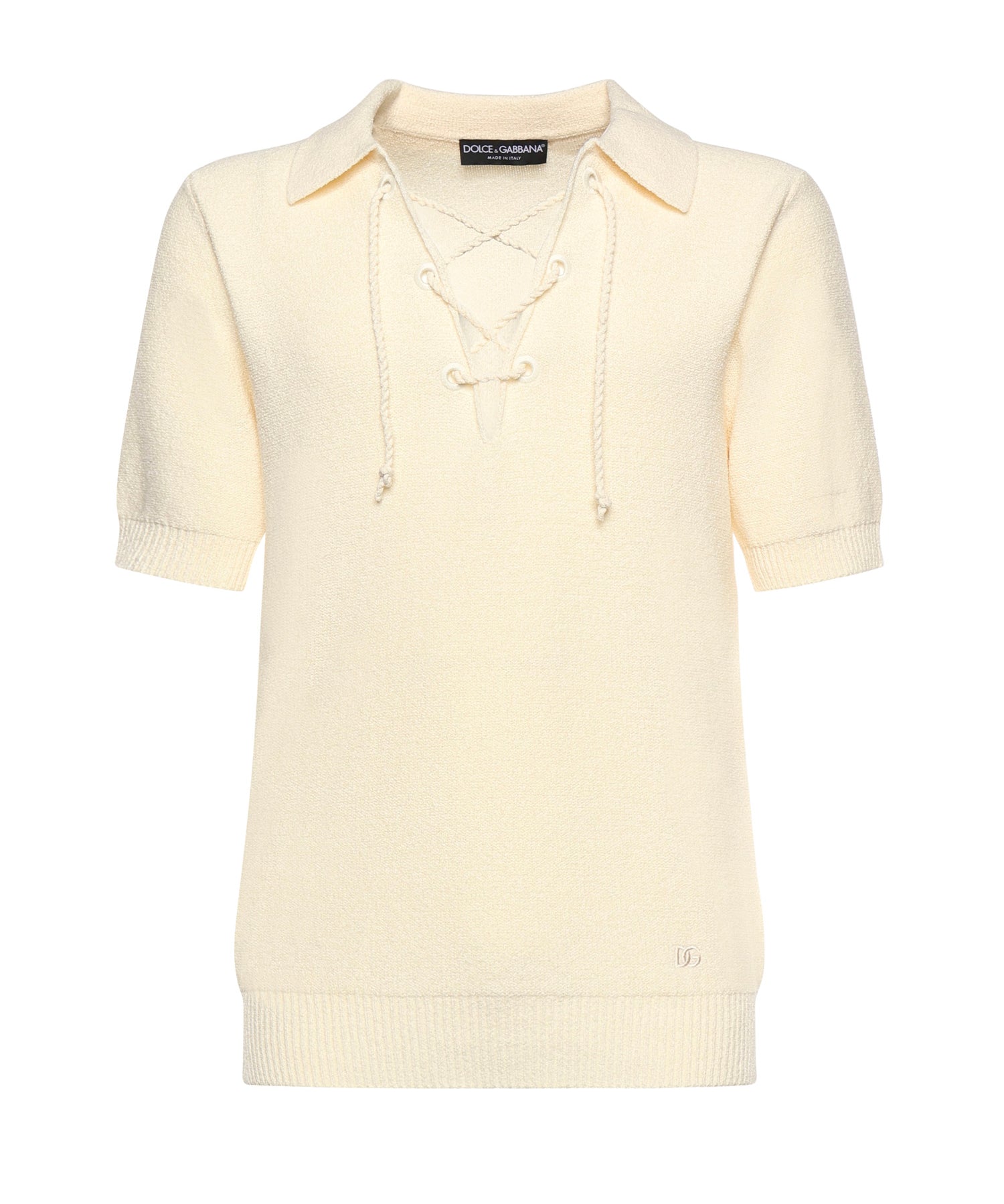 Polo Serafino con coulisse GXXBUZ JGMH0A3791 DOLCE & GABBANA 