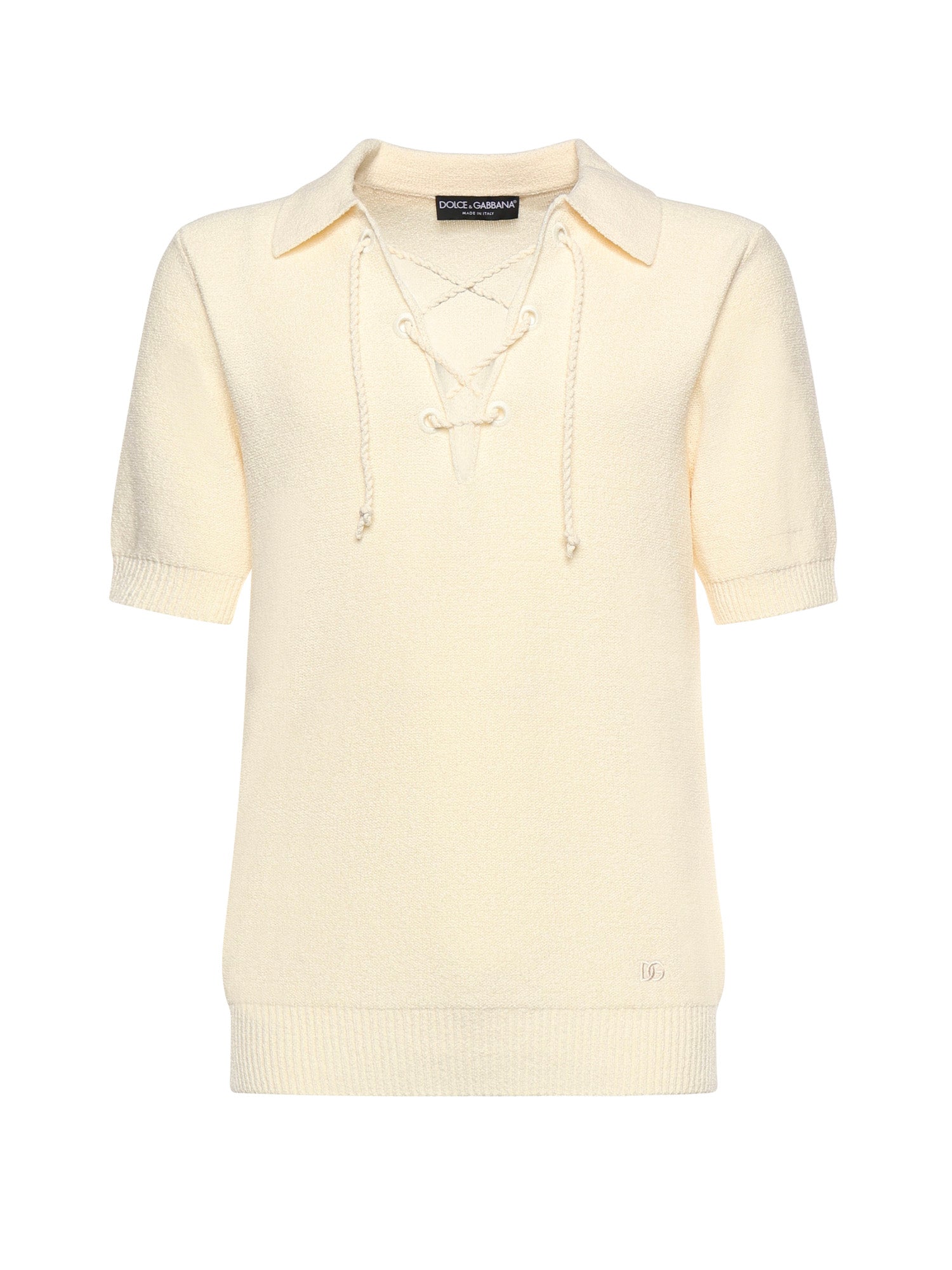 Polo Serafino con coulisse GXXBUZ JGMH0A3791 DOLCE & GABBANA 