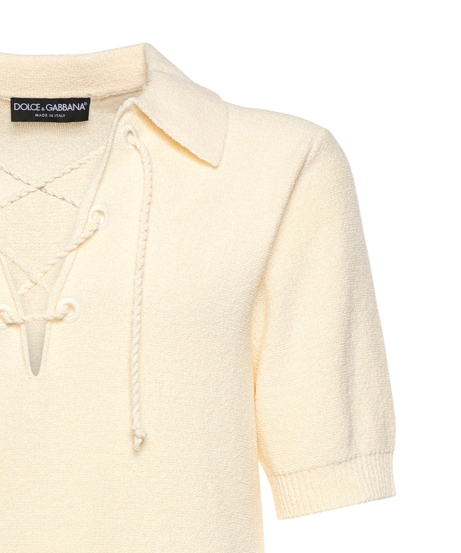 Polo Serafino con coulisse GXXBUZ JGMH0A3791 DOLCE & GABBANA 