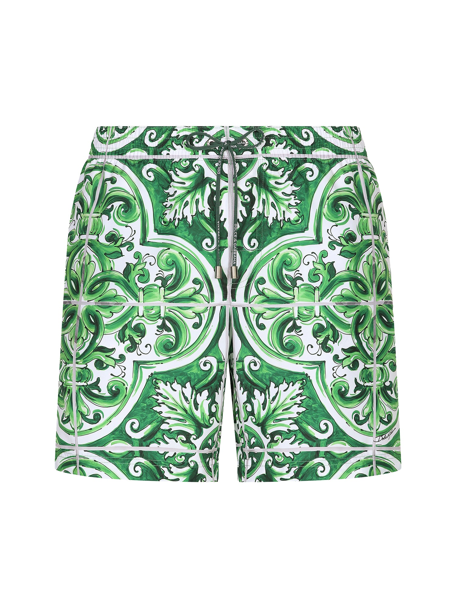 Boxer da mare con stampa Maiolica M4A13T FIM4RH75DQ DOLCE & GABBANA 