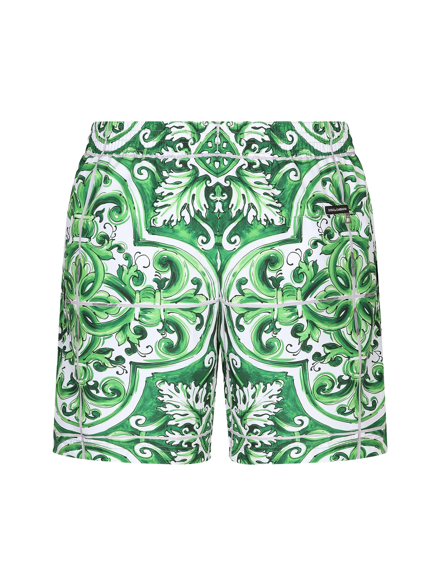 Boxer da mare con stampa Maiolica M4A13T FIM4RH75DQ DOLCE & GABBANA 