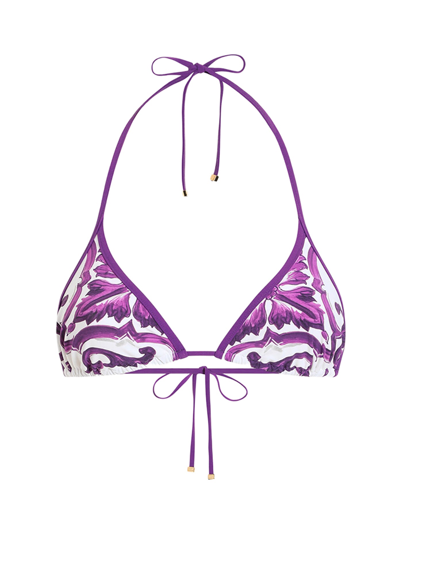 Bikini a triangolo con stampa maiolica O8A02J ONO19IP3TN DOLCE & GABBANA 