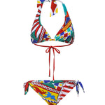 Bikini a triangolo stampa carretto O8A54J ONN72HH4KX DOLCE & GABBANA 