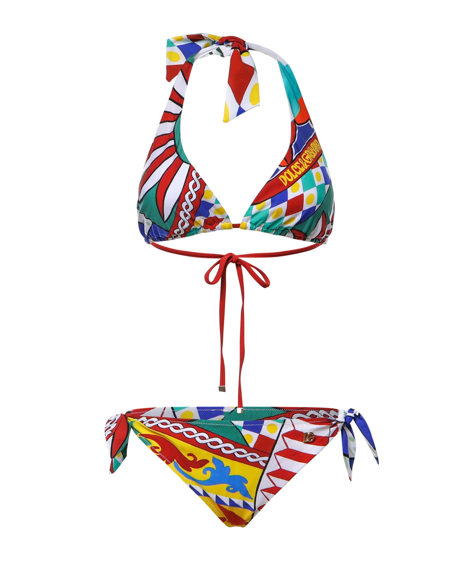 Bikini a triangolo stampa carretto O8A54J ONN72HH4KX DOLCE & GABBANA 