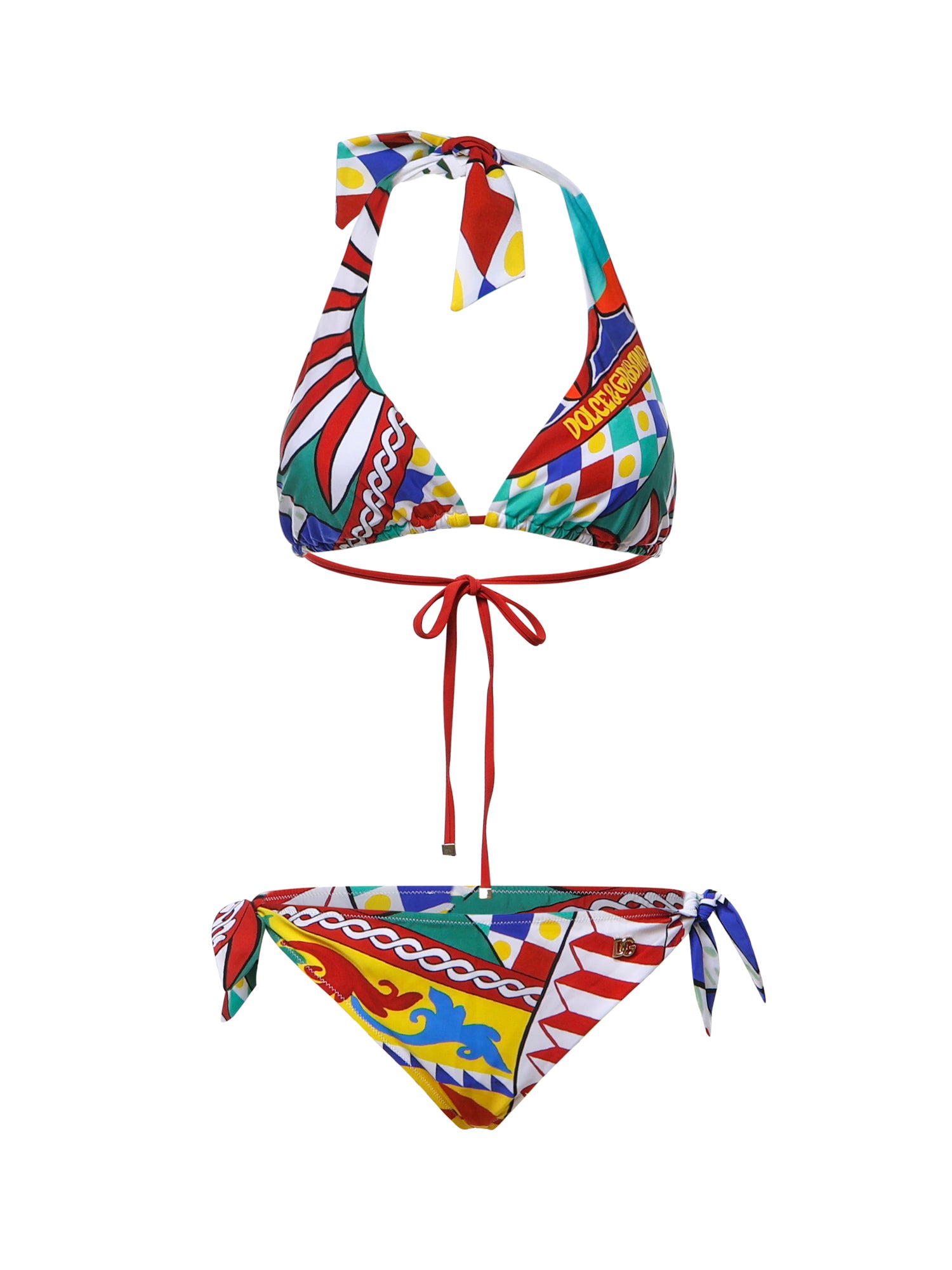 Bikini a triangolo stampa carretto O8A54J ONN72HH4KX DOLCE & GABBANA 