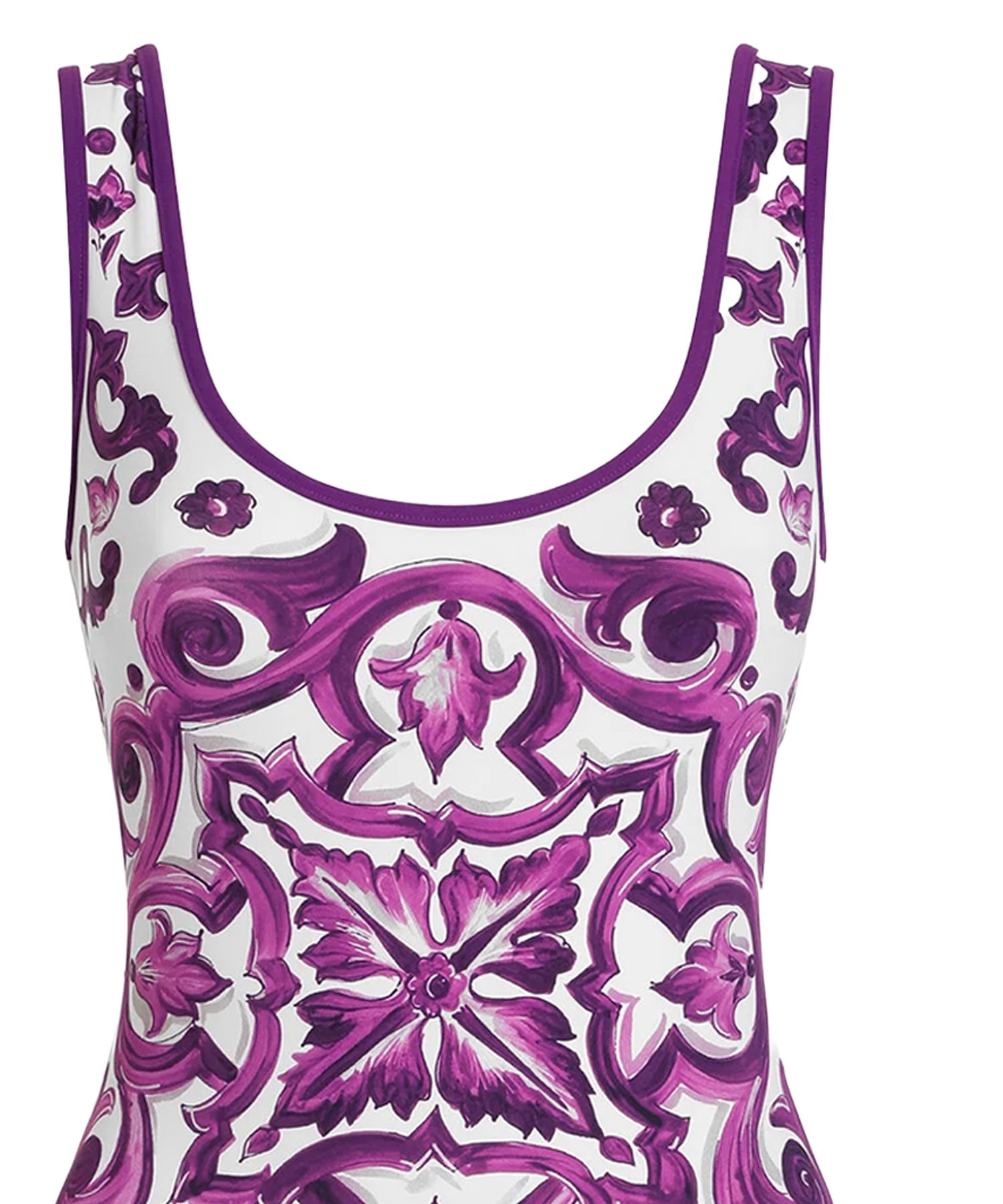 Costume intero con stampa maiolica O9A46J ONO19IP3TN DOLCE & GABBANA 