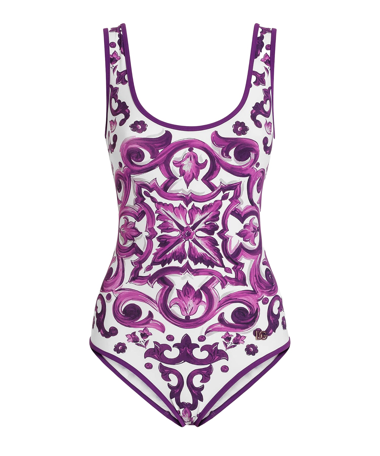Costume intero con stampa maiolica O9A46J ONO19IP3TN DOLCE & GABBANA 