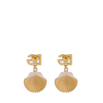 Orecchini con logo DG e conchiglia WEQ6A1 W1111ZOO00 DOLCE & GABBANA 