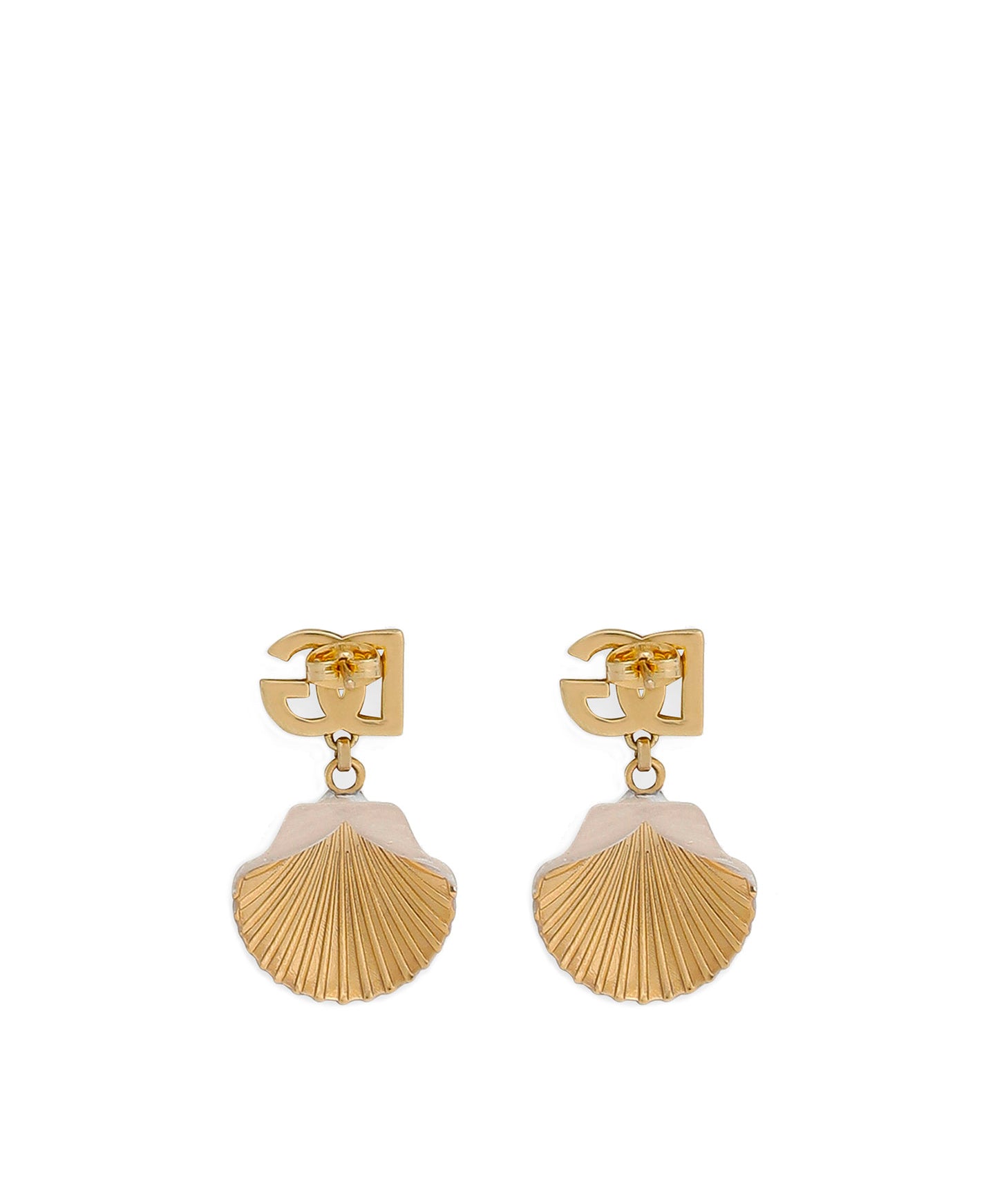 Orecchini con logo DG e conchiglia WEQ6A1 W1111ZOO00 DOLCE & GABBANA 