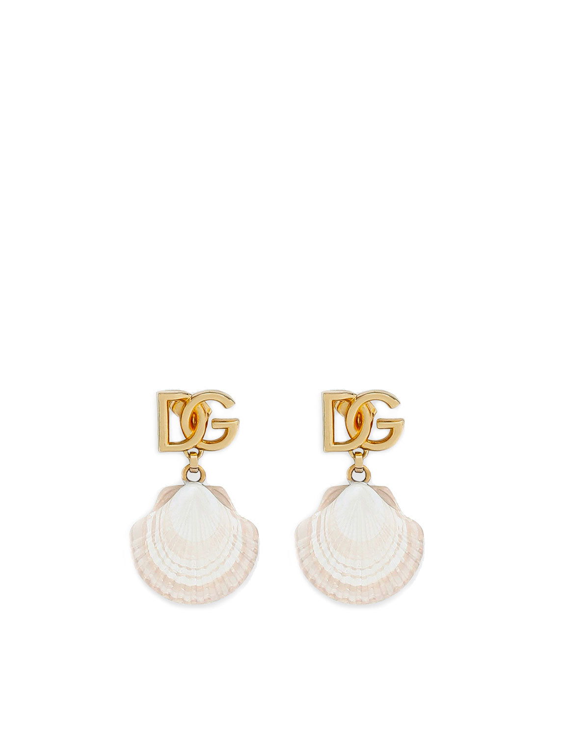 Orecchini con logo DG e conchiglia WEQ6A1 W1111ZOO00 DOLCE & GABBANA 