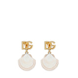 Orecchini con logo DG e conchiglia WEQ6A1 W1111ZOO00 DOLCE & GABBANA 