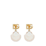 Orecchini con logo DG e conchiglia WEQ6A1 W1111ZOO00 DOLCE & GABBANA 