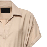 Abito lungo in gabardine di viscosa DA525 IF0049DXXX010 DONDUP 
