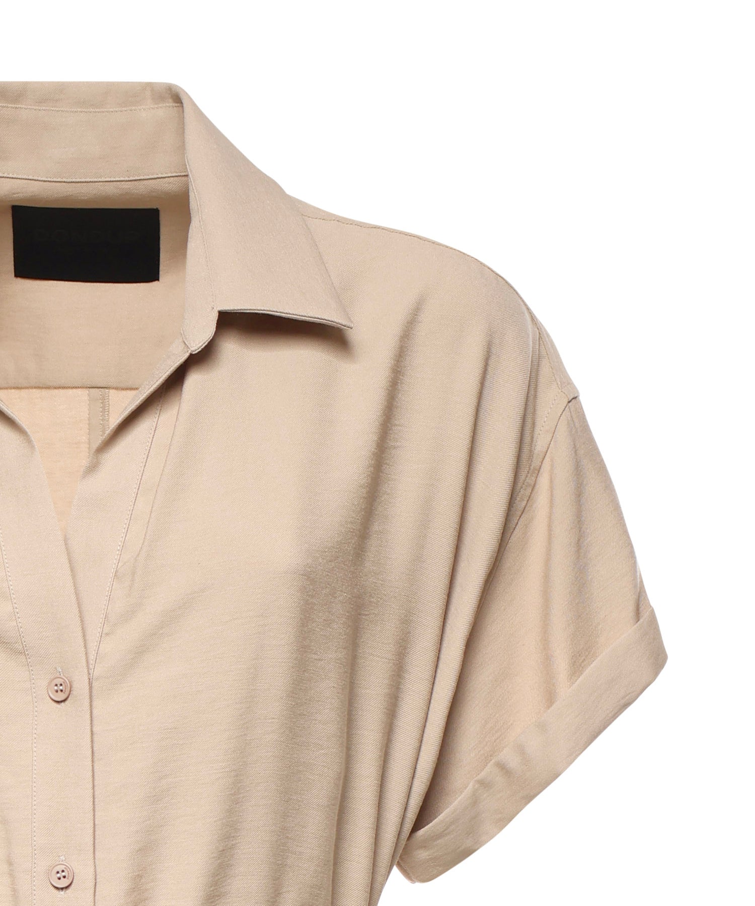 Abito lungo in gabardine di viscosa DA525 IF0049DXXX010 DONDUP 