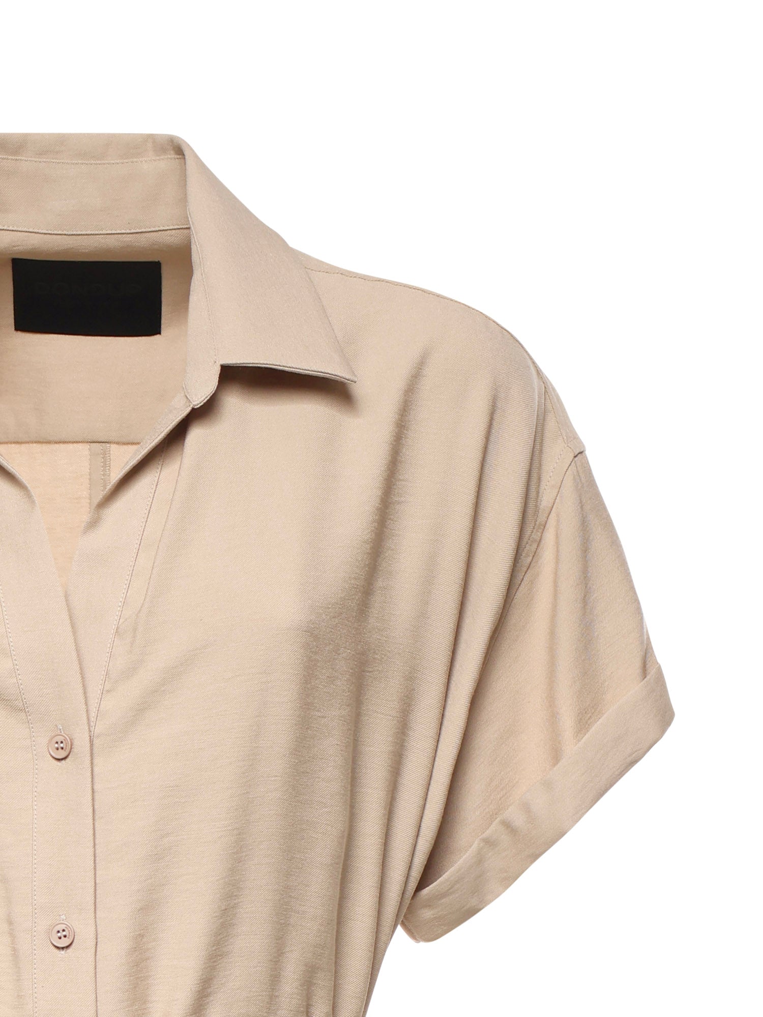 Abito lungo in gabardine di viscosa DA525 IF0049DXXX010 DONDUP 