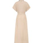 Abito lungo in gabardine di viscosa DA525 IF0049DXXX010 DONDUP 