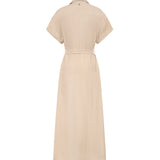Abito lungo in gabardine di viscosa DA525 IF0049DXXX010 DONDUP 