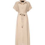 Abito lungo in gabardine di viscosa DA525 IF0049DXXX010 DONDUP 
