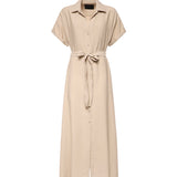 Abito lungo in gabardine di viscosa DA525 IF0049DXXX010 DONDUP 