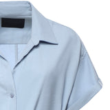 Abito lungo in gabardine di viscosa DA525 IF0049DXXX858 DONDUP 