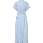 Abito lungo in gabardine di viscosa DA525 IF0049DXXX858 DONDUP 