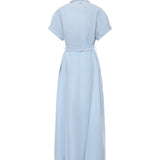 Abito lungo in gabardine di viscosa DA525 IF0049DXXX858 DONDUP 