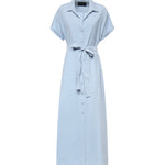 Abito lungo in gabardine di viscosa DA525 IF0049DXXX858 DONDUP 