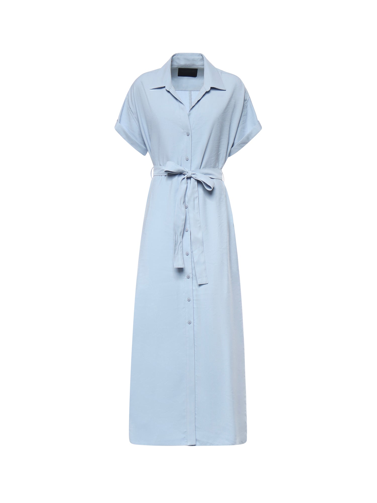 Abito lungo in gabardine di viscosa DA525 IF0049DXXX858 DONDUP 