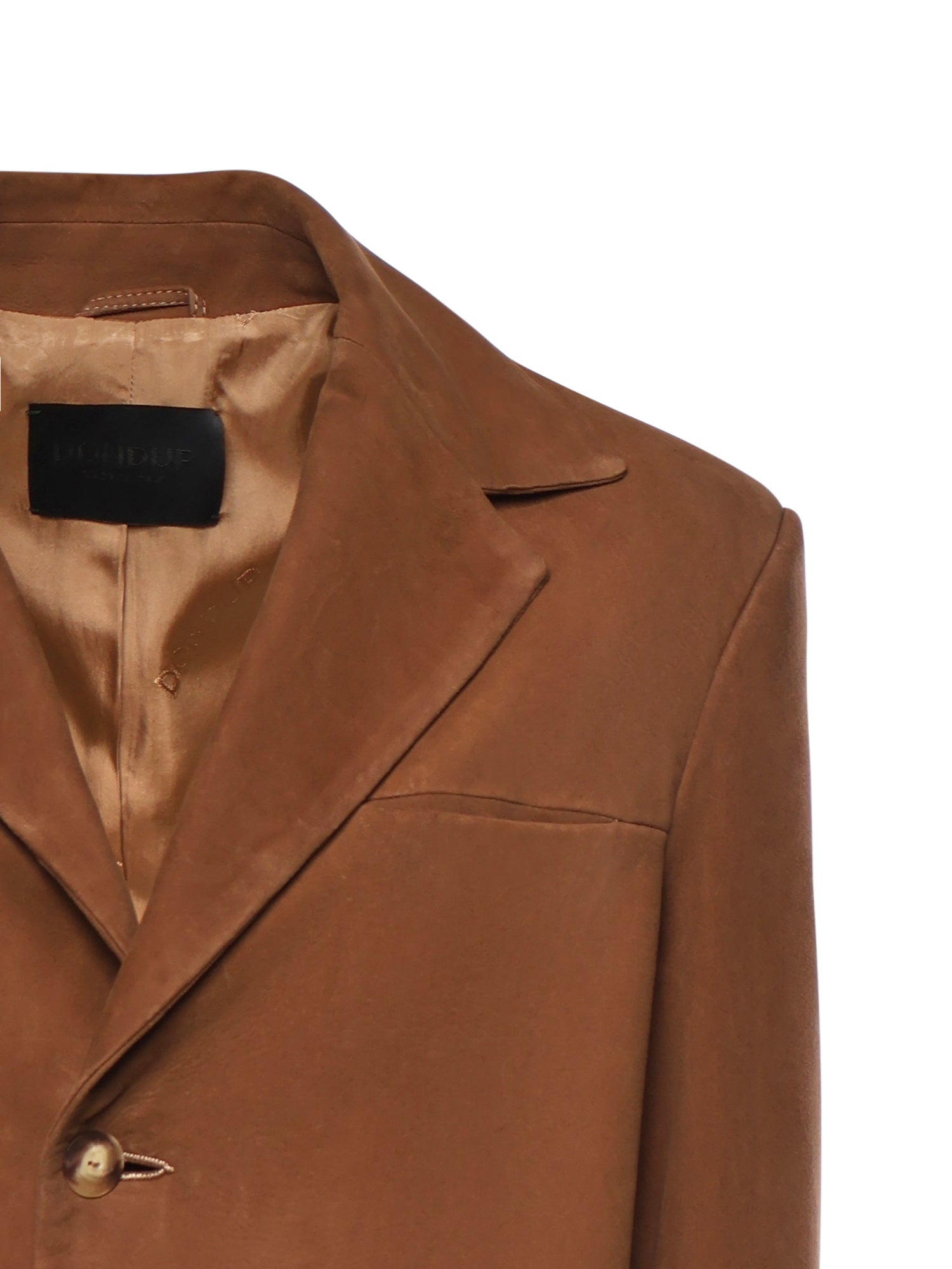 Blazer monopetto in suede DJ771 PL0586DXXX016 DONDUP 