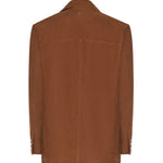 Blazer monopetto in suede DJ771 PL0586DXXX016 DONDUP 