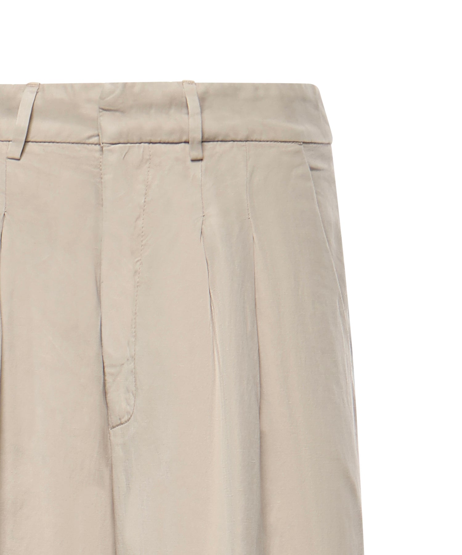 Pantaloni Elois in lino e lyocell DP843 CF0197DBM5010 DONDUP 