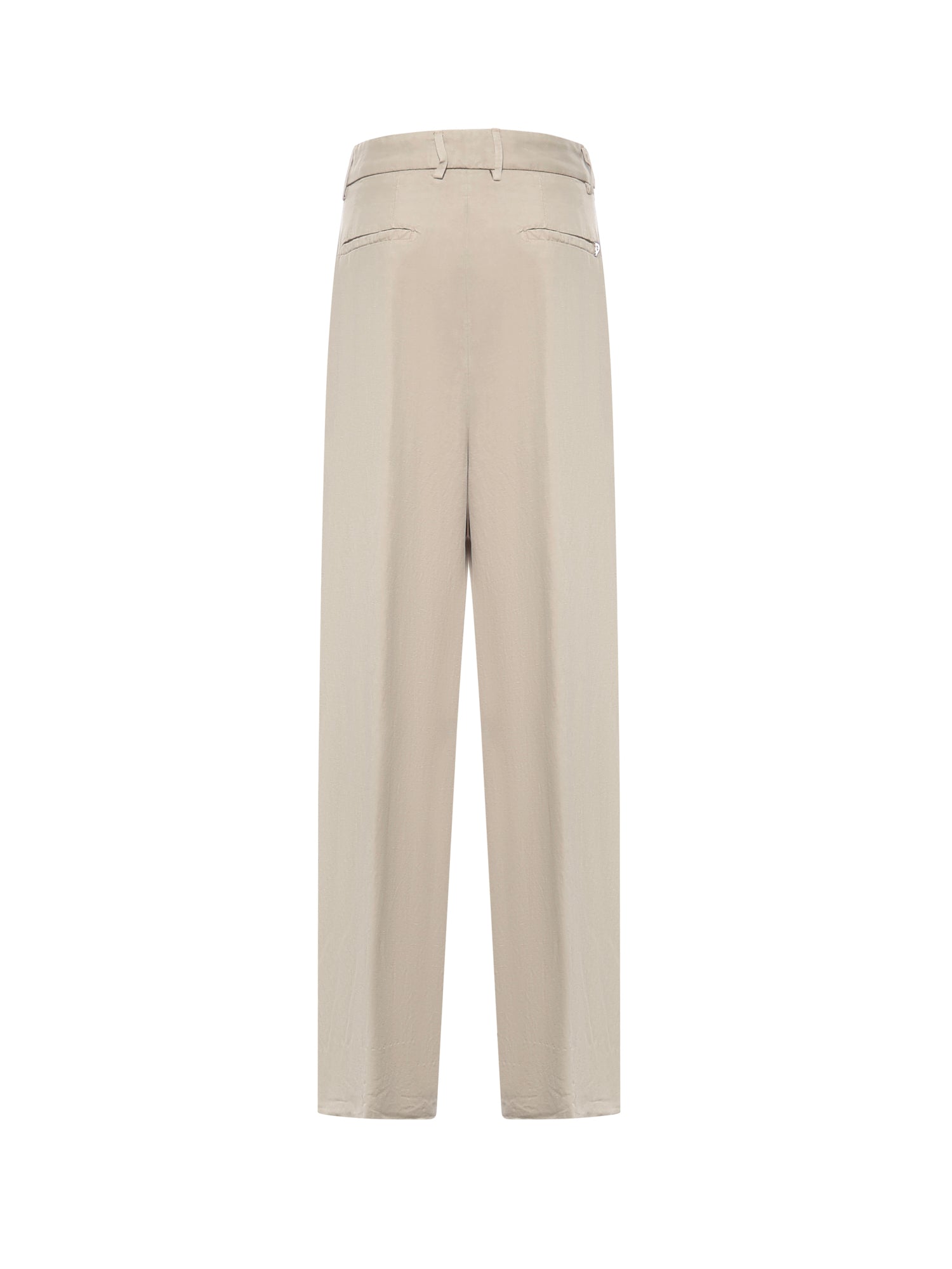 Pantaloni Elois in lino e lyocell DP843 CF0197DBM5010 DONDUP 